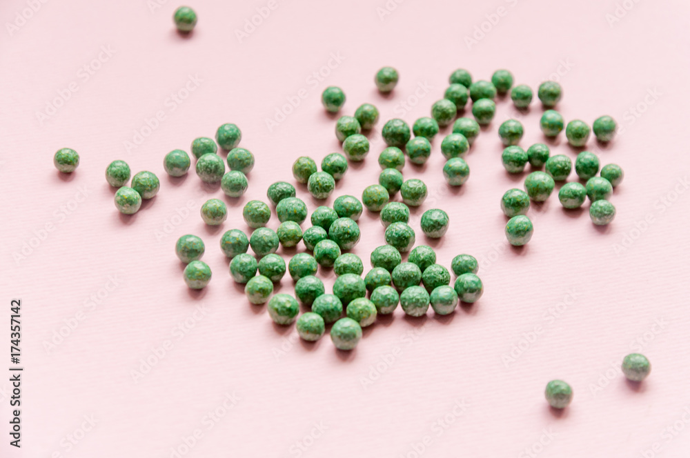 Natural vegetable biologically active additive. In the form of small green balls. Natural medicines from Asia. Natural vegetable biologically active additive. In the form of small green balls. Natural medicines from Asia.