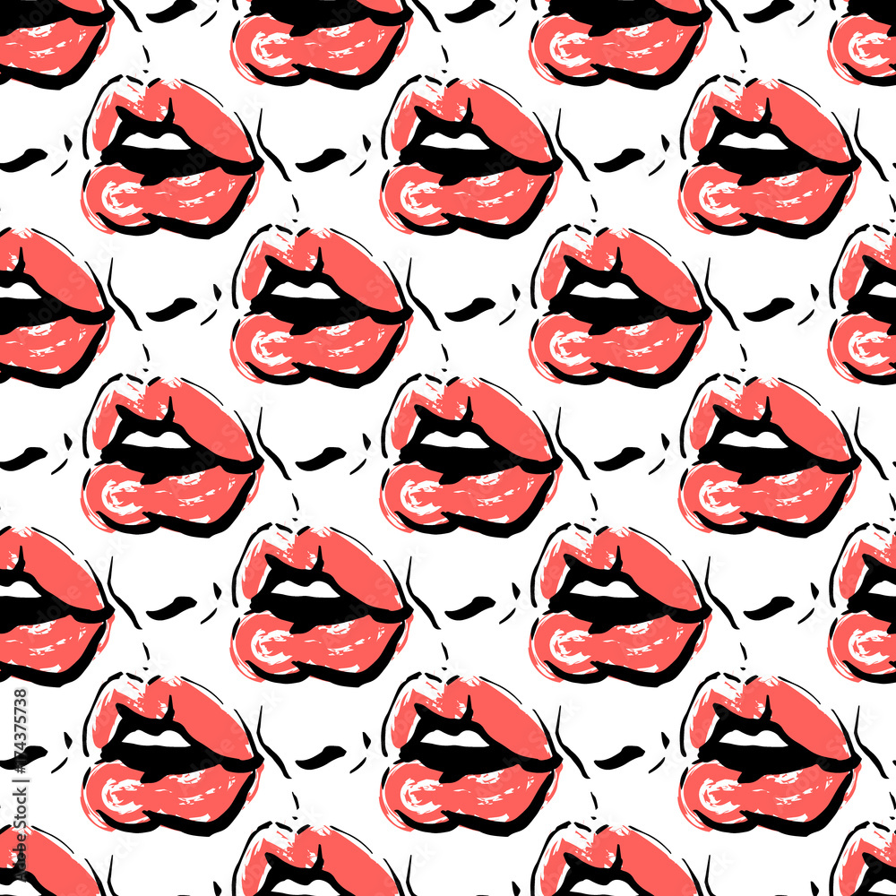 Bold red lips full of kisses Bold red lips full of kisses