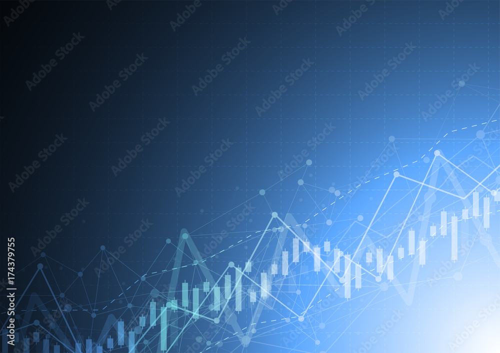 Business candle stick graph chart of stock market investment trading on background design. Bullish point, Trend of graph. Vector illustration Business candle stick graph chart of stock market investment trading on background design. Bullish point, Trend of graph. Vector illustration