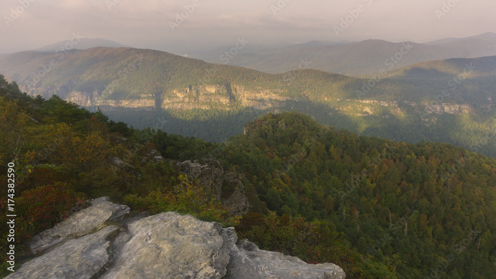 A view of the Linville Gorge in Western North Carolina.
