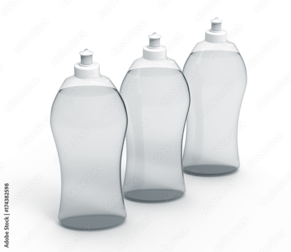 3D rendering Dishwashing liquid 3D rendering Dishwashing liquid