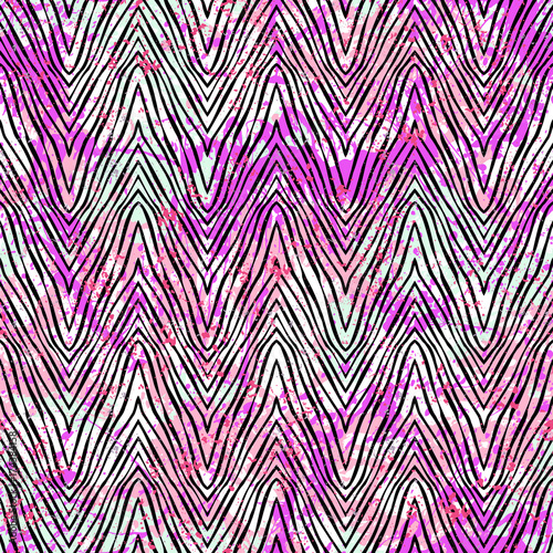 Vector zebra pattern on watercolor splashes