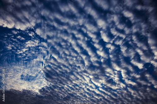 Clouds in the sky as a cold front moves in