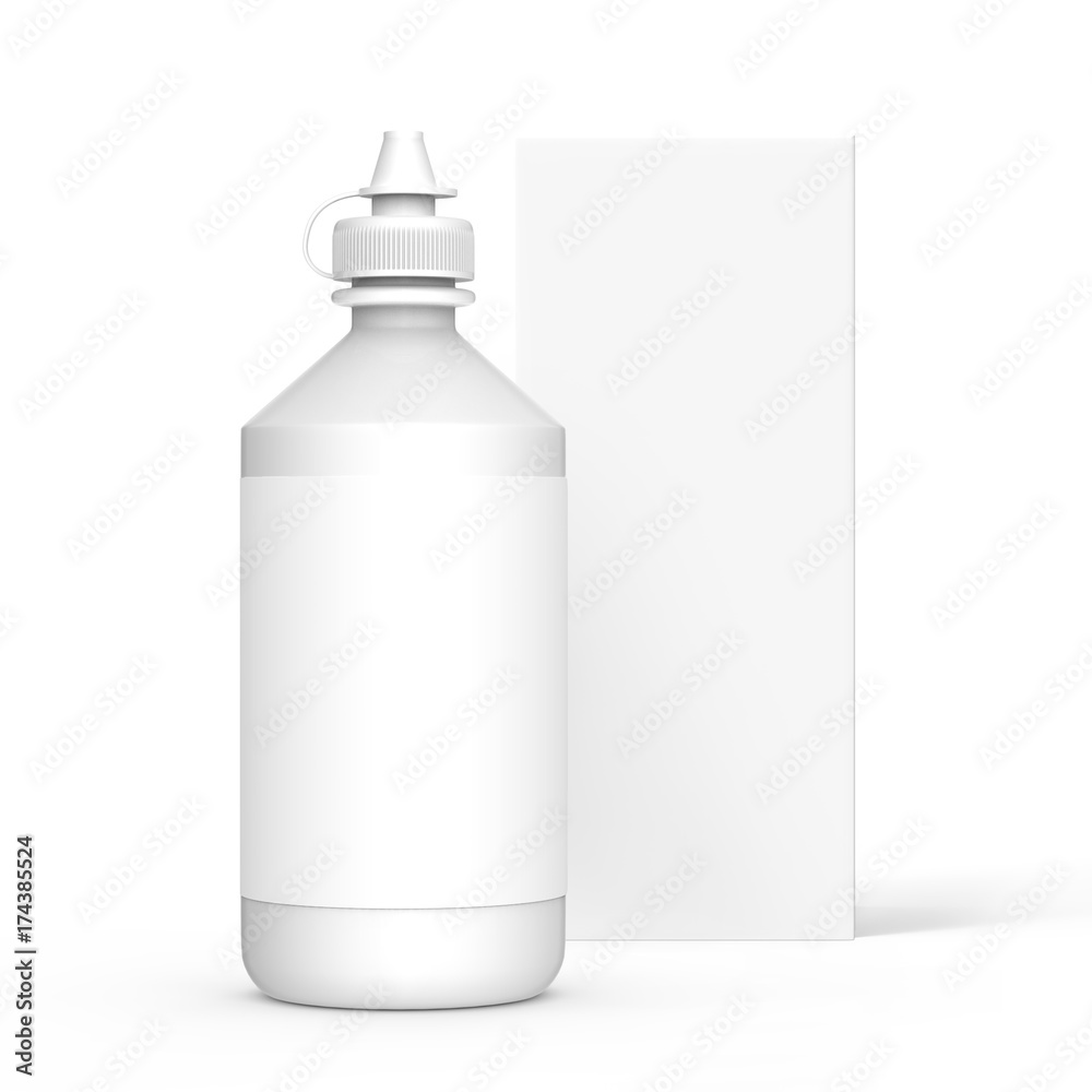 Contacts Solution bottle mockup