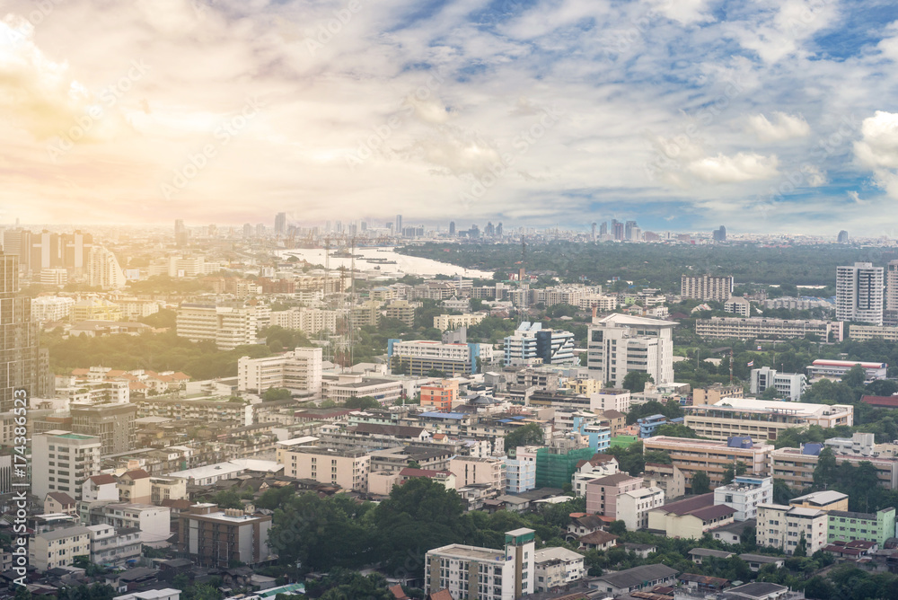 Cityscape view of Bangkok, Thailand