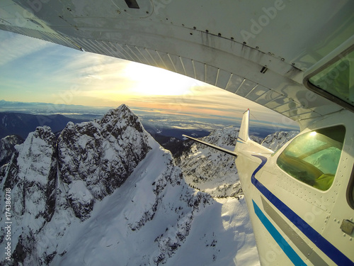 Flying around the beautiful mountains of British Columbia  Canada. Picture taken north of Vancouver  BC.