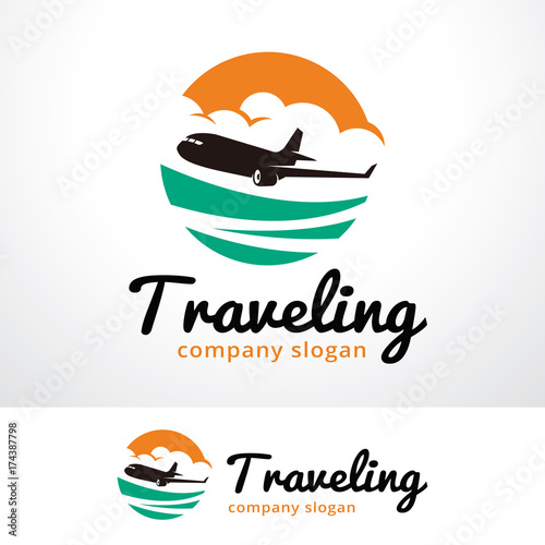 Traveling Logo Template Design Vector, Emblem, Design Concept, Creative Symbol, Icon