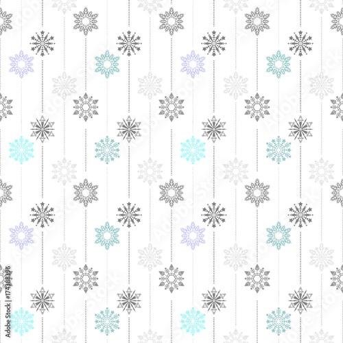 frozen crystal Snowflake basic vertical line seamless pattern texture background vector  in white gray and light blue tone