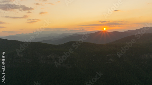 A sunset view of the Linville Gorge in North Carolina. © jdwfoto