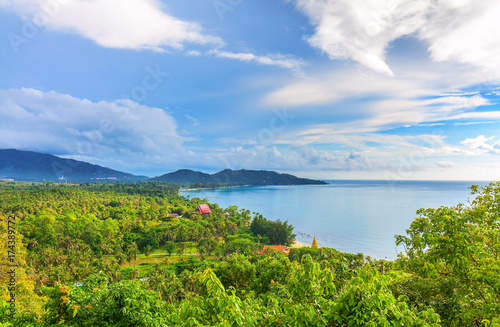 Panorama of Koh Samui in Thailand.
