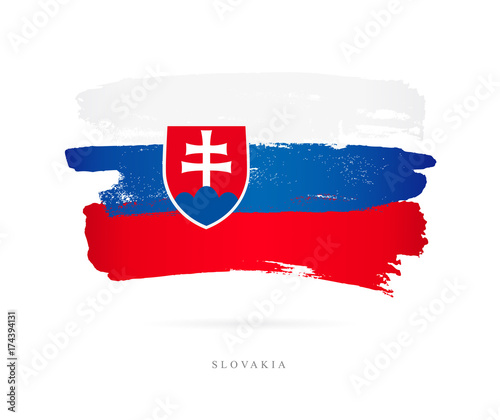 Photo Flag of Slovakia. Abstract concept