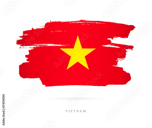 Flag of Vietnam. Abstract concept
