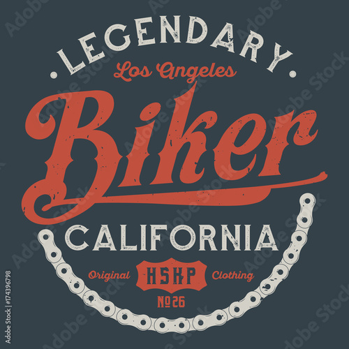 Legendary Biker California - Tee Design For Print 