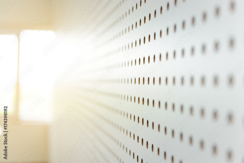white soundproof wall, sound barrier, sound absorbing, background