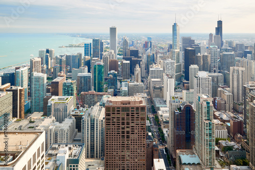 Aerial View of Chicago Downtown from 2017