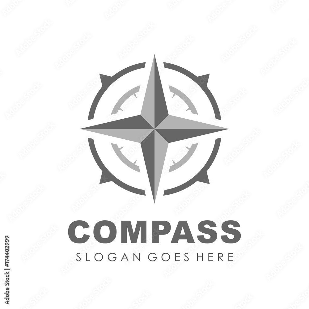 Obraz premium Compass logo design template