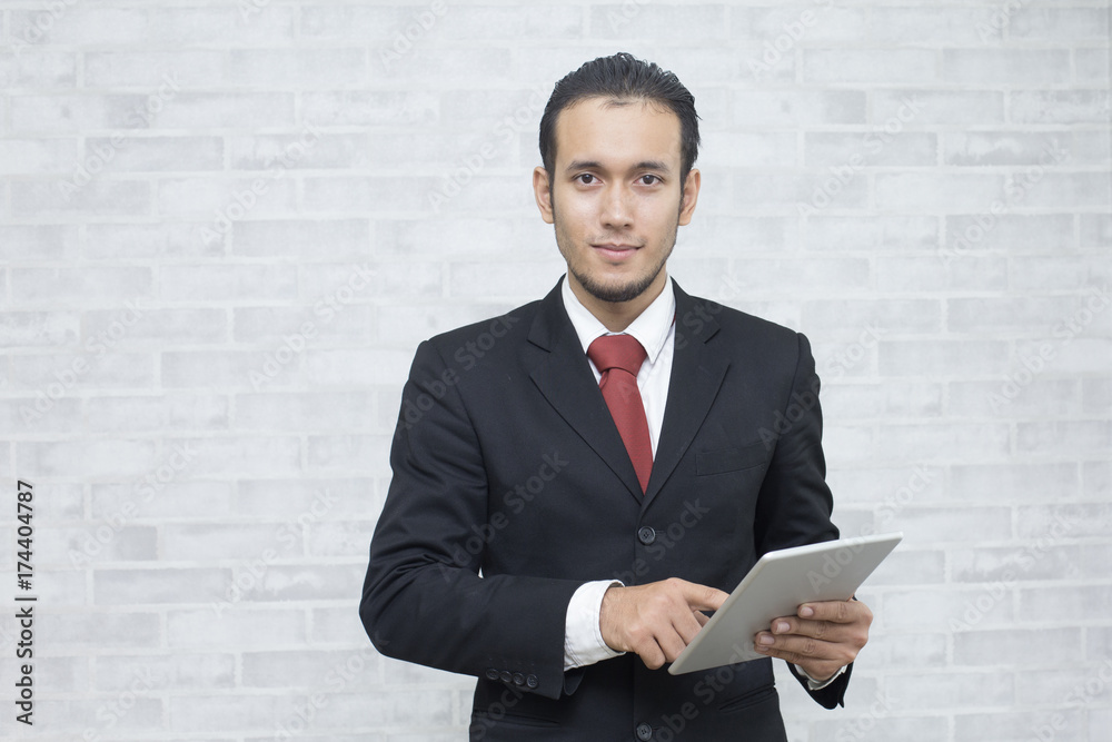 Businessman using tablet for work, Man working concept. Businessman using tablet for work, Man working concept.