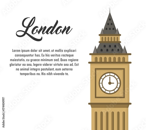 Big Ben of London logo design template