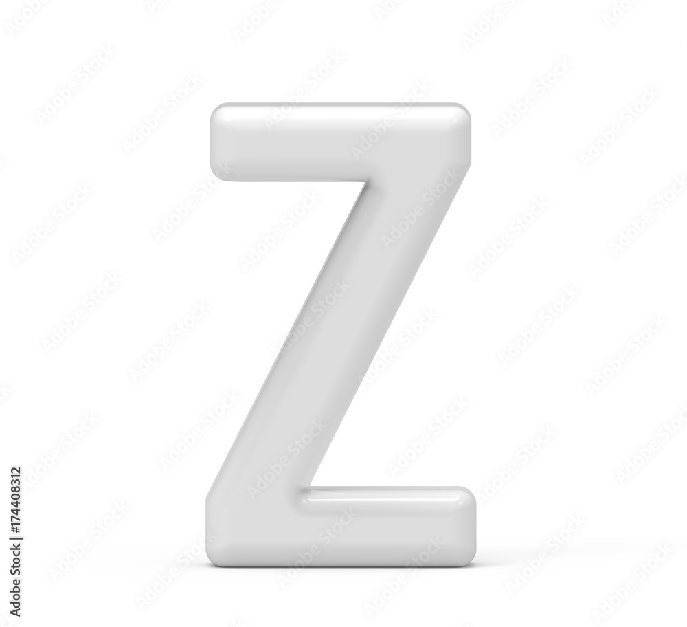 pearl white letter Z pearl white letter Z