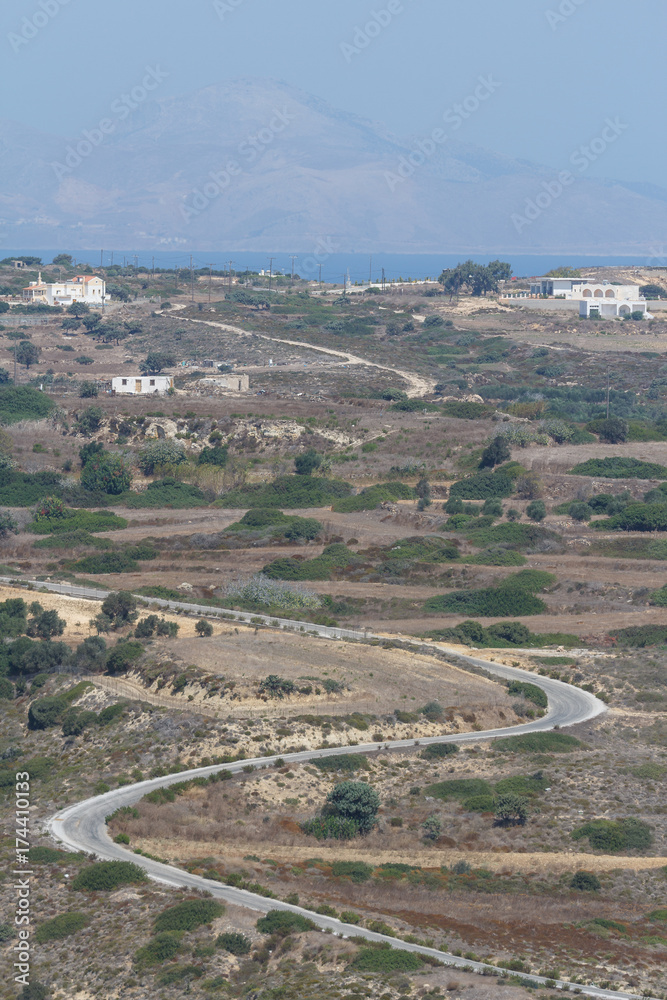 Obraz premium Landscape around Kefalos village, Kos island, Greece