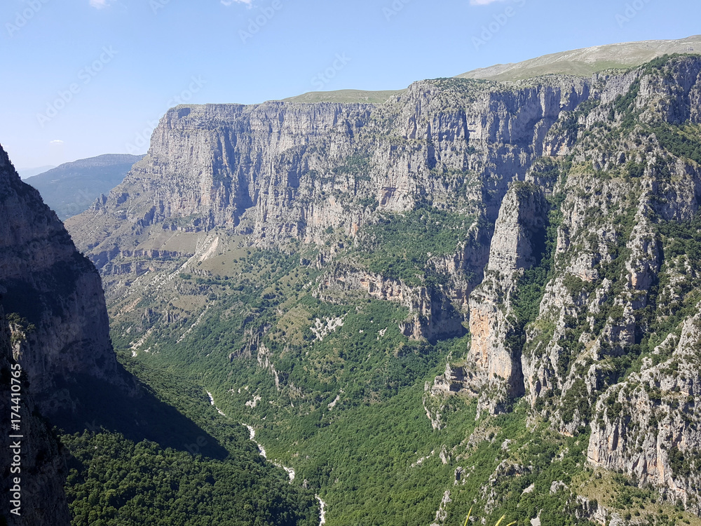 Vikos gorge landscape Zagoria Epirus Greece