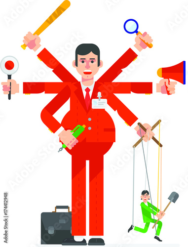 Businessman characters working. Vector illustration design.