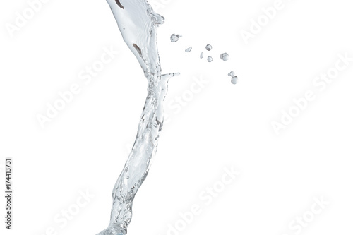 water splash isolated on white background, clipping path.