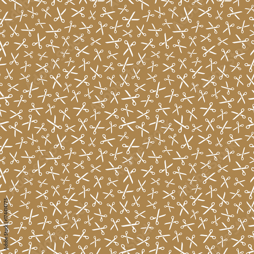 Scissors. Seamless pattern. Abstract background. Vector illustration.