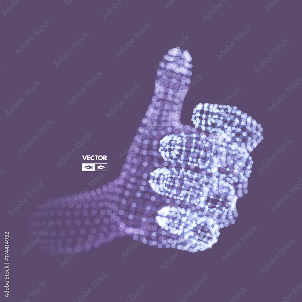 Human arm. Hand model. Connection structure. Future technology concept. 3d vector illustration. Human arm. Hand model. Connection structure. Future technology concept. 3d vector illustration.
