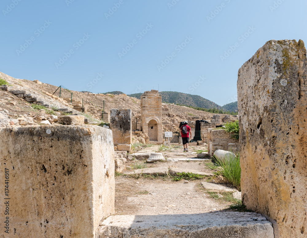 Tomb of St.Philip and Aghiasma (Sanctuary Fountain) in ancient Greek city Hierapolis, Pamukkale, Turkey.