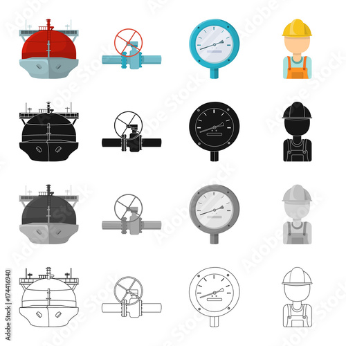 Transport, profession, equipment and other web icon in cartoon style.Man, refueler, oilman, icons in set collection.