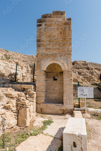 Martyrion of Saint Philip, ancient ruins in Hierapolis, Pamukkale, Turkey. UNESCO World Heritage.