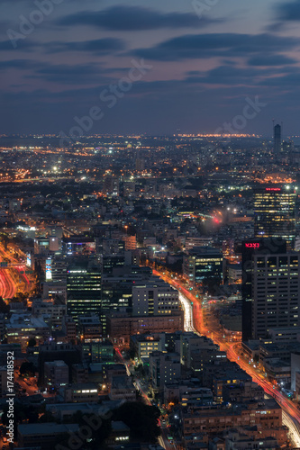 Night cityscape (Tel Aviv)
