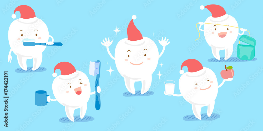tooth with christmas