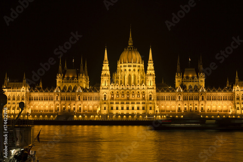 Hungarian Parliament Building by night © skovalsky