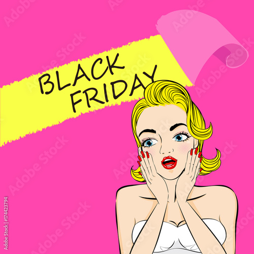woman with black friday