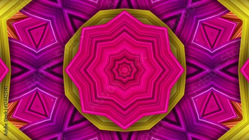 Colorful kaleidoscope. Seamless loop.