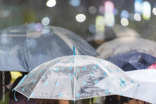 Photography Heavy rain in the city