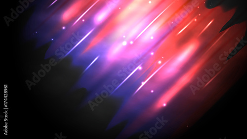 Abstract wave northern lights background. Vector illustration