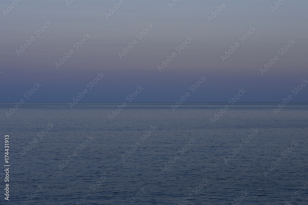 Horizon and sky over the sea in the evening Horizon and sky over the sea in the evening