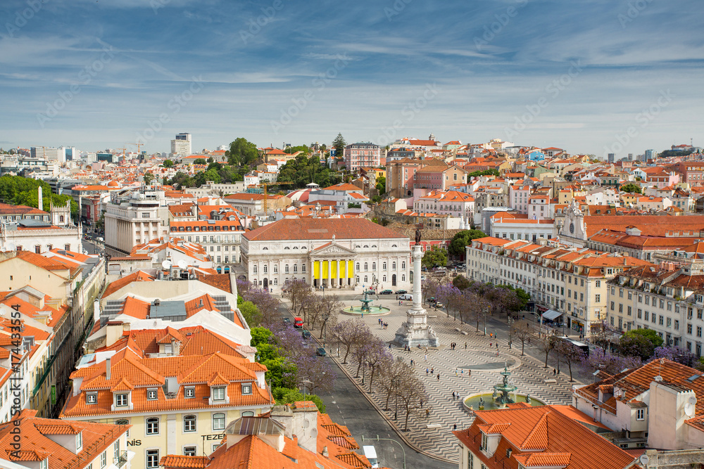 Rossio Square, Lisbon Portugal