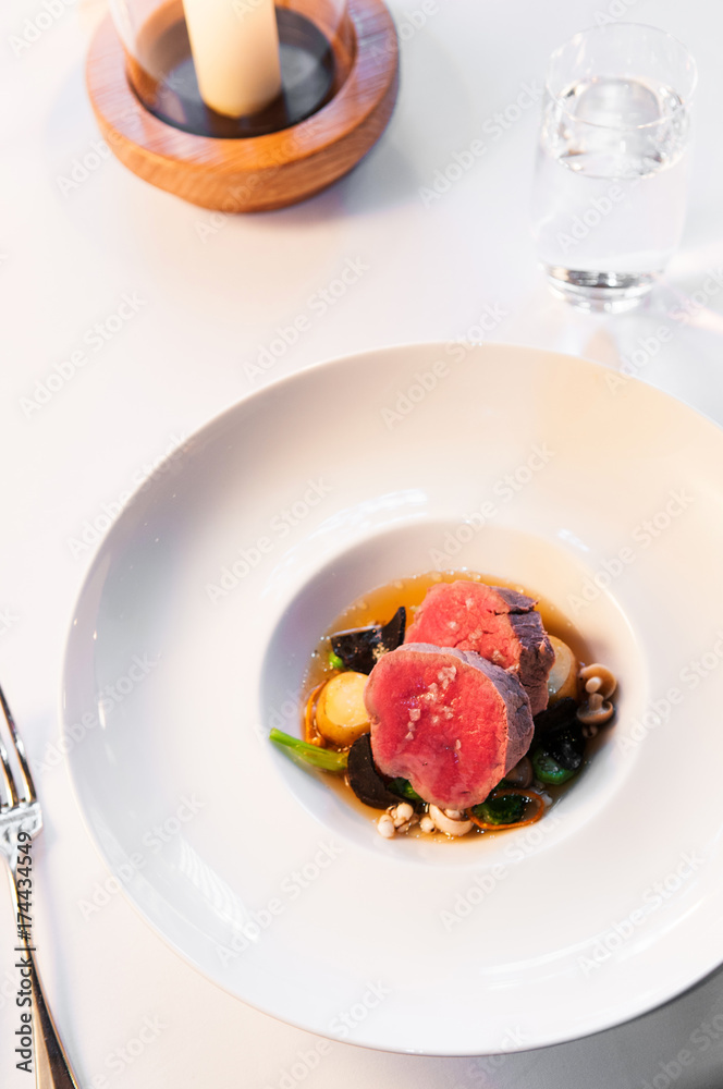 Roast beef with vegetables and chestnuts Roast beef with vegetables and chestnuts