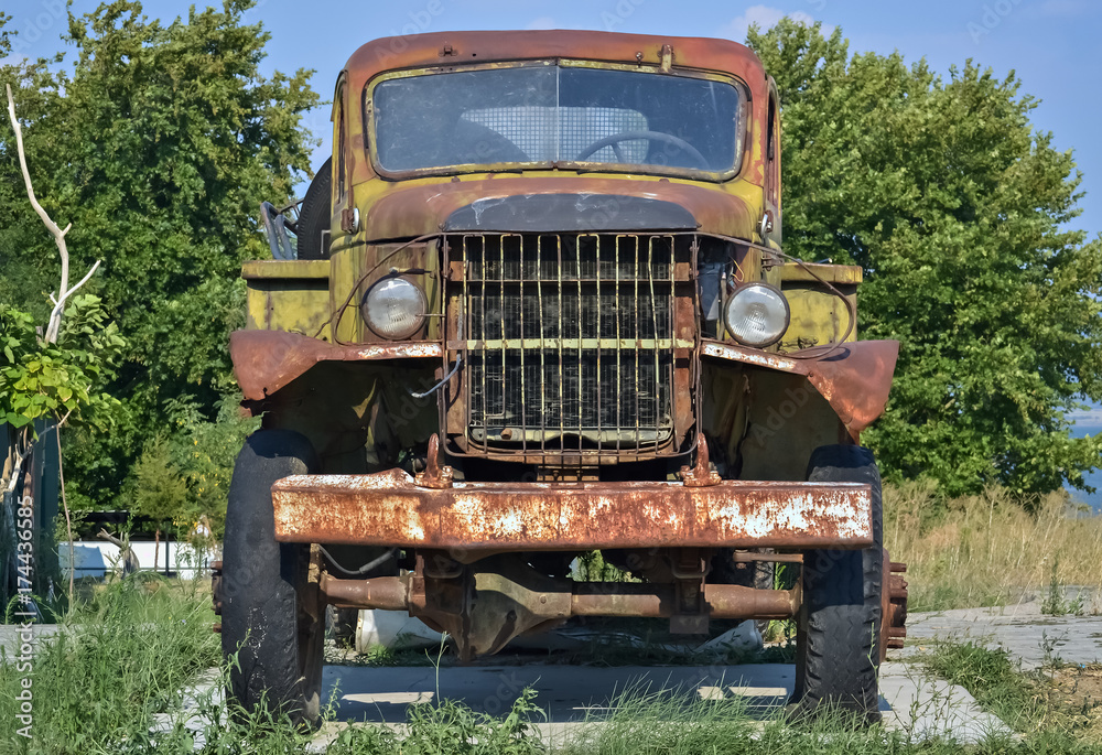 Old devastated truck