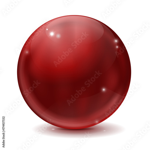 Cherry red glass ball