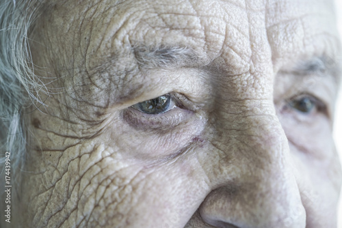 closeup face of a senior woman © berna_namoglu