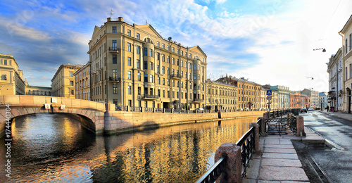 Crossing of the Winter Canal and the Moika River in St. Petersburg