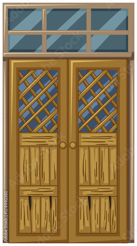 Wooden door in poor condition