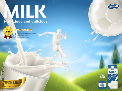 Energetic milk ads