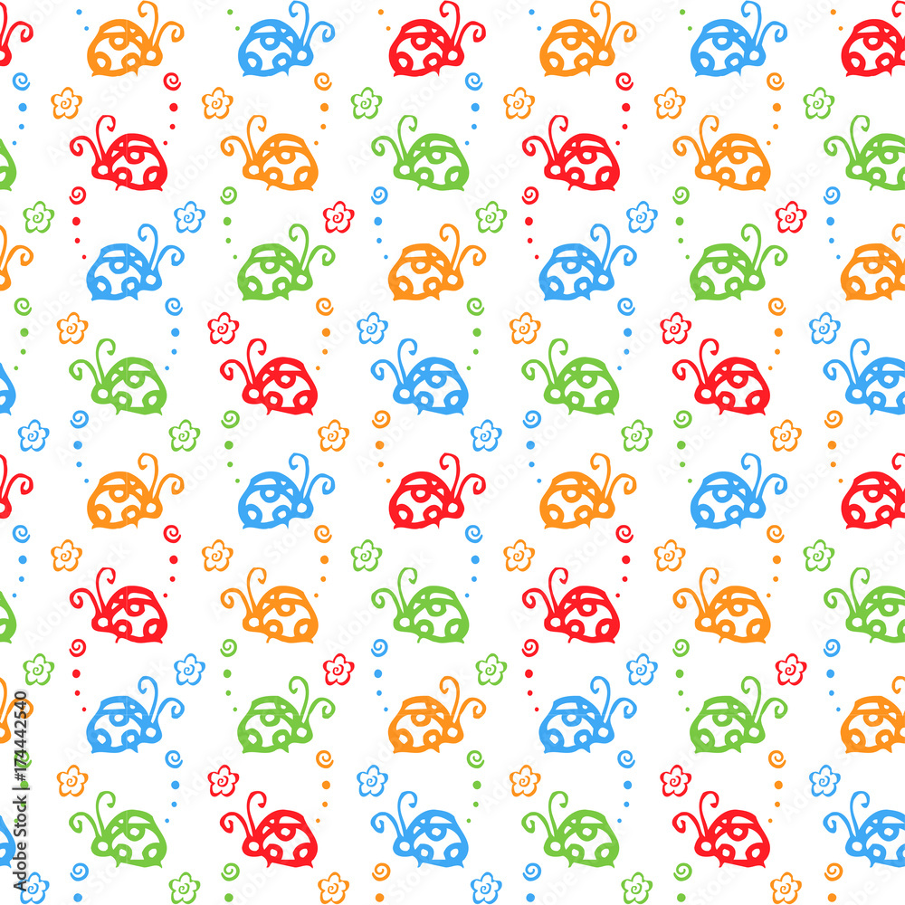 beetle colorful pattern background