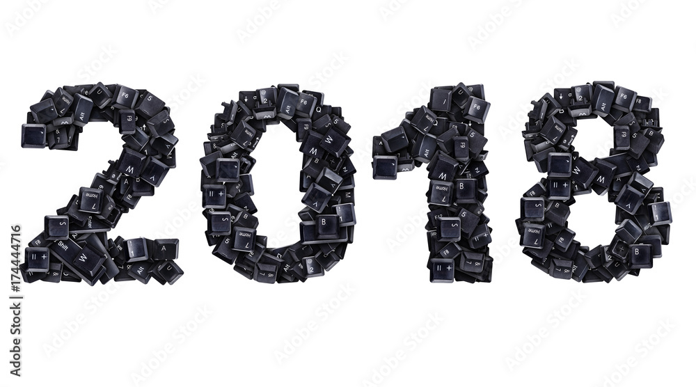 2018 made of keyboard buttons 2018 made of keyboard buttons
